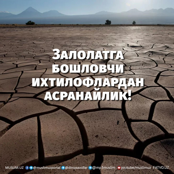 Залолатга бошловчи ихтилофлардан асранайлик!
